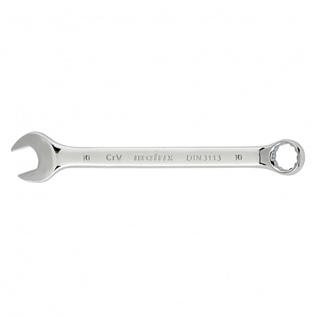 Ключ комбинированный, 16 мм, CrV, полированный хром// MATRIX 15160