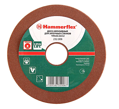 Диск заточный абразивный Hammer Flex 105х22,2х3,2 для заточки цепей для SPL105, SPL150