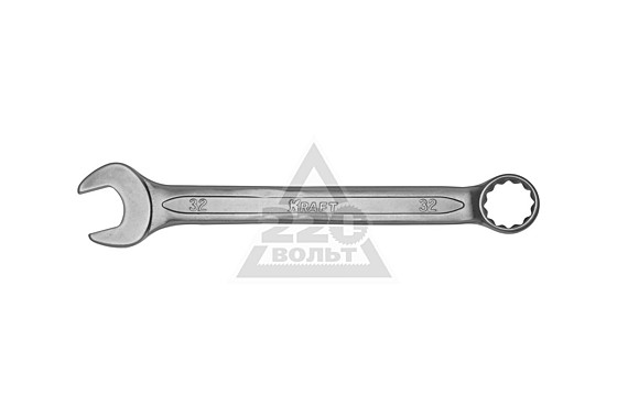 Ключ комбинированный KRAFT КТ 700521 (32 мм) хром-ванадиевая сталь (Cr-V)