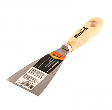 Шпательная лопатка из углеродистой стали, 60 мм, деревянная ручка//Sparta 852125