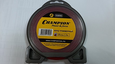 Леска для триммера Champion Spiral Pro 2,4мм 15м C5050