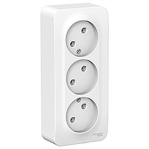 Розетка 3-мест. Schneider Electric BLNRA000311 Blanca (16 А) наруж., белый 