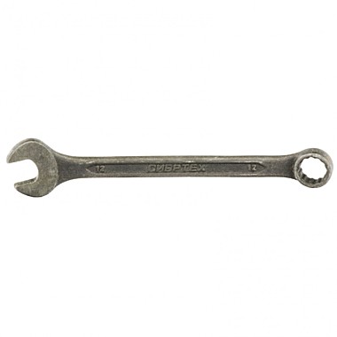 Ключ комбинированный, 12 мм, CrV, фосфатированный, Сибртех 14907
