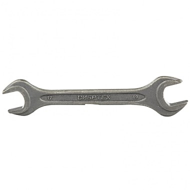 Ключ рожковый, 17 х 19 мм, CrV, фосфатированный, Сибртех 14328