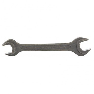 Ключ рожковый, 27 х 30 мм, CrV, фосфатированный, Сибртех 14331