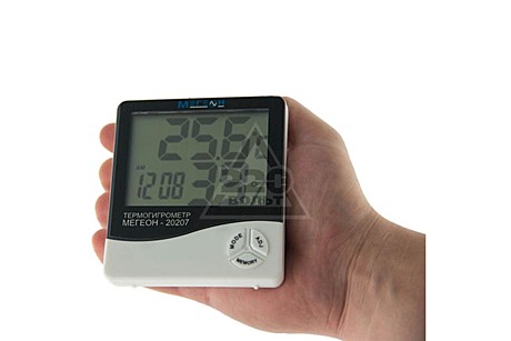Термогигрометр настольный МЕГЕОН 20207 диапазон (–50 +70 )°С погрешность ±1.0°С